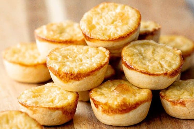 mini egg tarts are flaky and buttery asian desserts