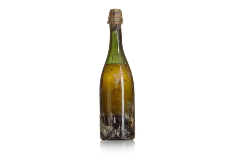 A bottle of Heidsieck champagne