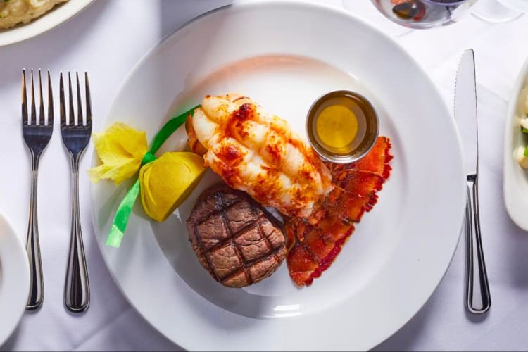 Surf and turf with filet and lobster