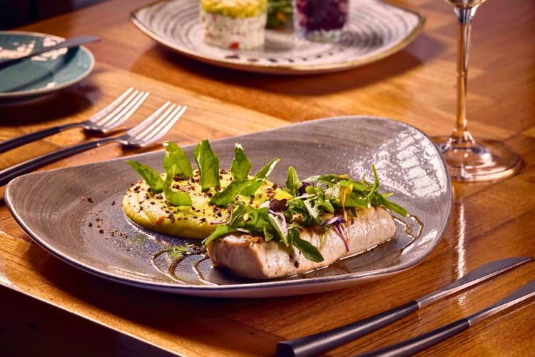 A fish dish from one of the most expensive restaurants in the world.