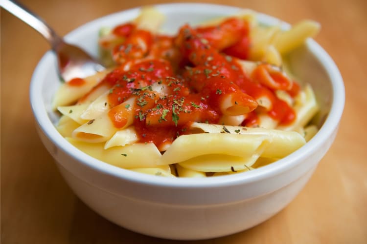 Bowl full of Mostaccioli