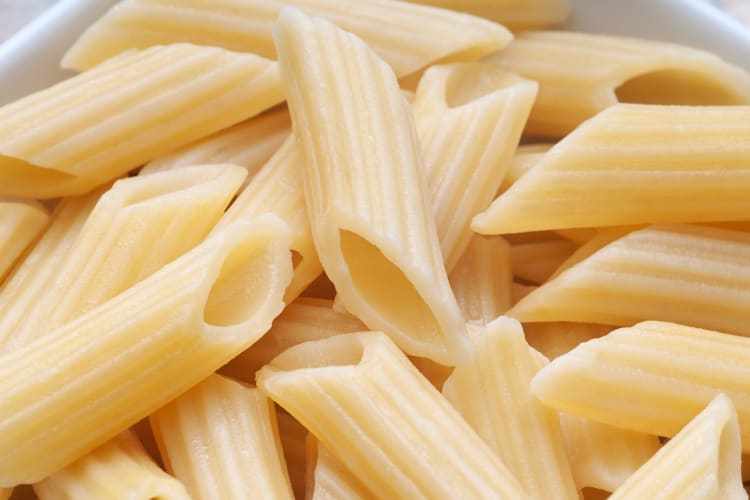 There are differences in appearance between mostaccioli vs. penne