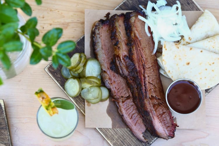 Oak-smoked brisket tacos area a perfect mix of South and Tex-Mex at this Nashville restaurant