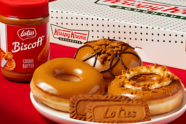 Krispy Kreme's Biscoff Doughnuts are some new fast food items in 2024