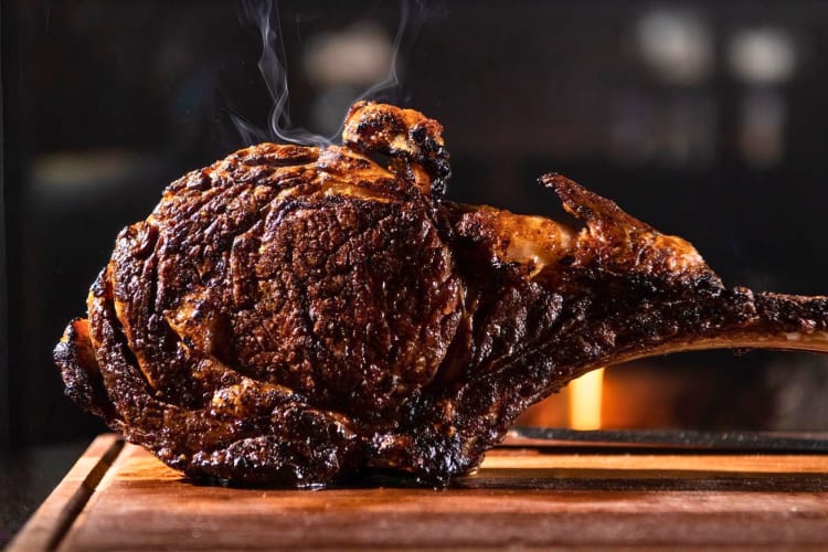 Try the tomahawk at this restaurant around Newbury Street, Boston