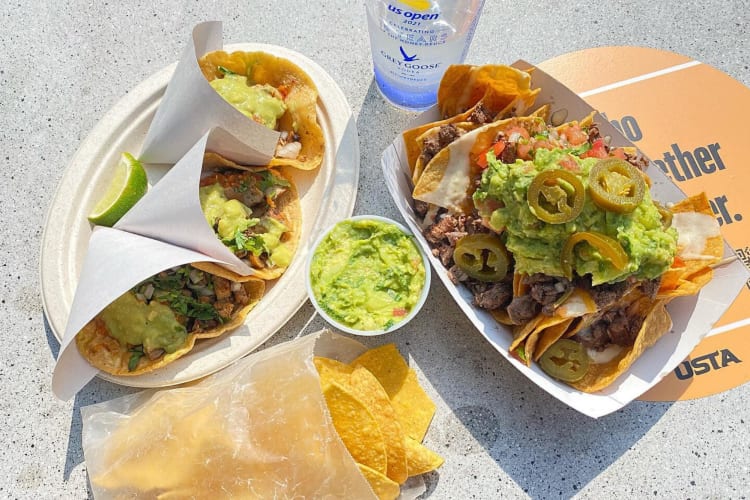 Tacos from Los Tacos No. 1 are tasty NYC foods