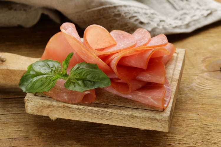 Parma ham with basil