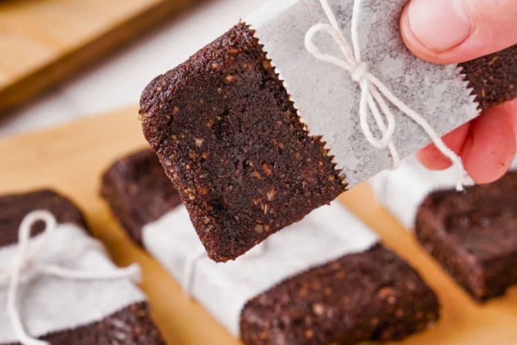 Homemade date bars.