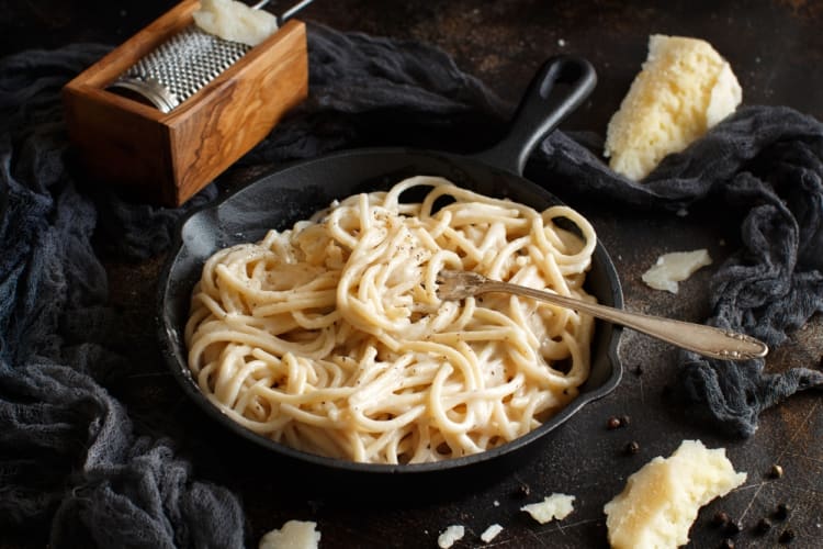 Pecorino is used in the cacio e pepe pasta dish