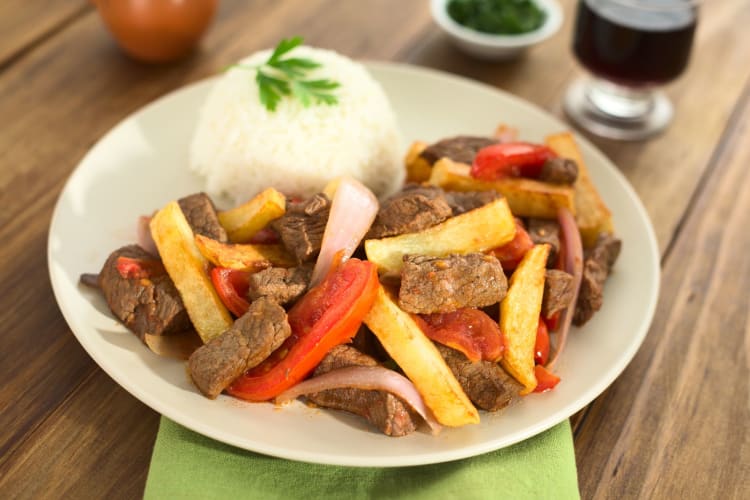 Lomo Saltado is a traditional Peruvian food.