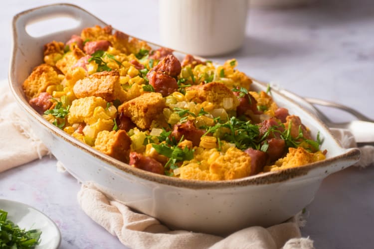 This sausage stuffing is a great potluck idea