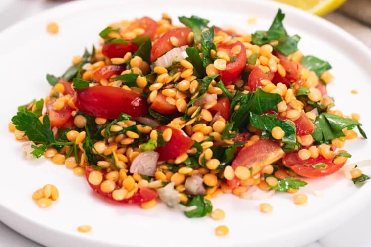 Lentil tabbouleh salad