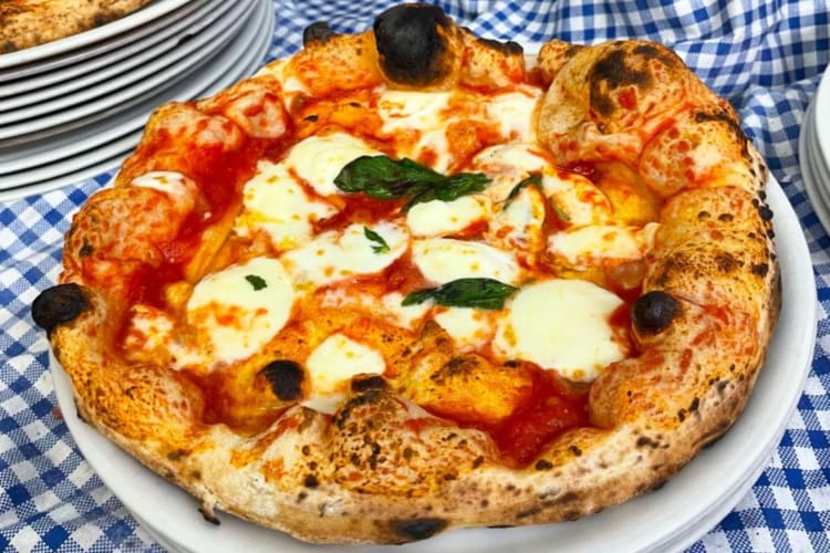 A classic Margherita pizza