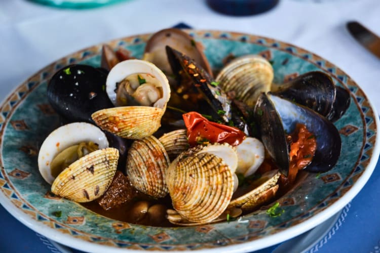Tasty seafood soup