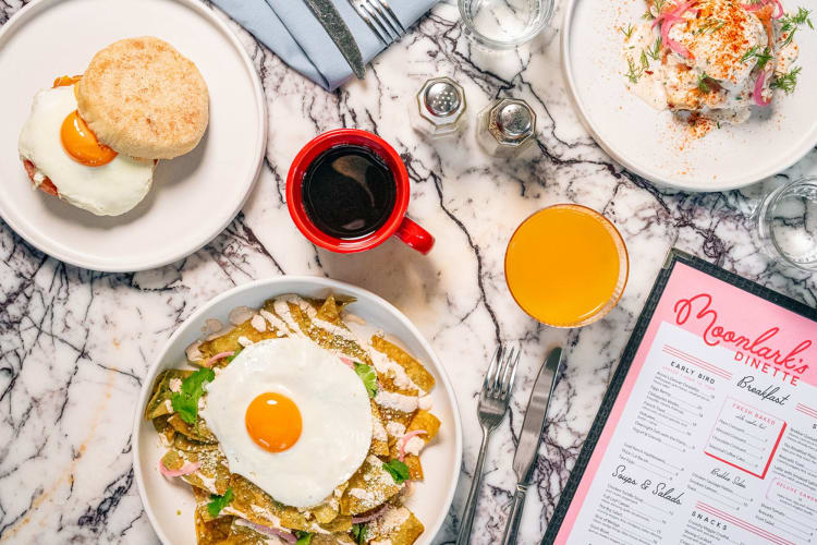 Chilaquiles Verdes with eggs
