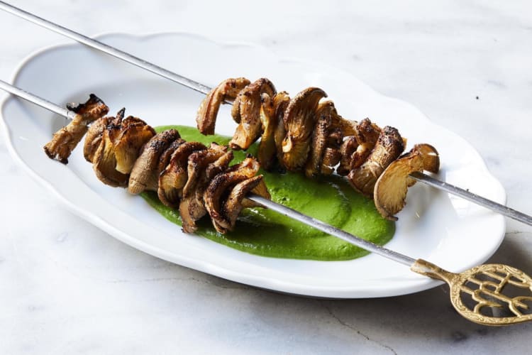 Oyster mushroom kebab