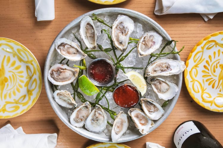 Oysters on the half-shell 