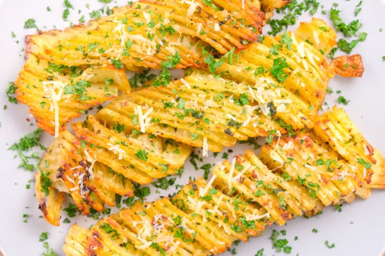 Accordian potatoes make a romantic dinner idea side dish.