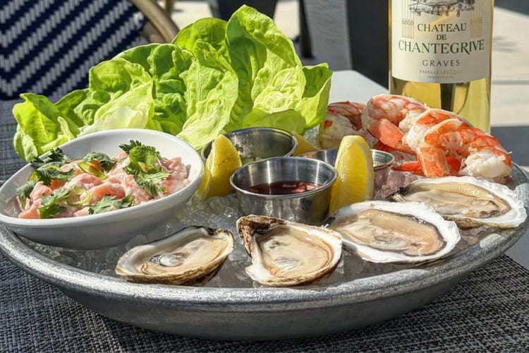 This romantic restaurant in Dallas served a delicious seafood platter