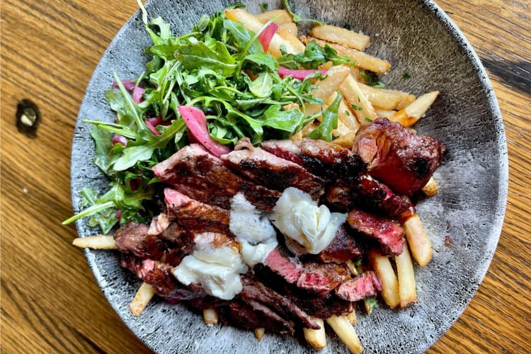 Steak frites from a Boston restaurant.