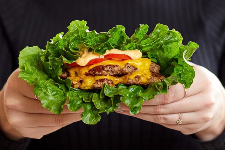 The bunless ShackBurger from the Shake Shack secret menu is a healthy meal