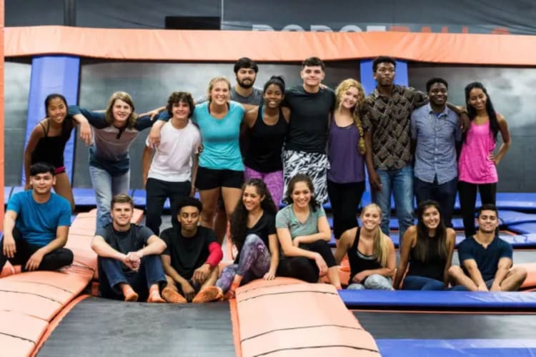 trampoline parks are great places for fun boston team building activities