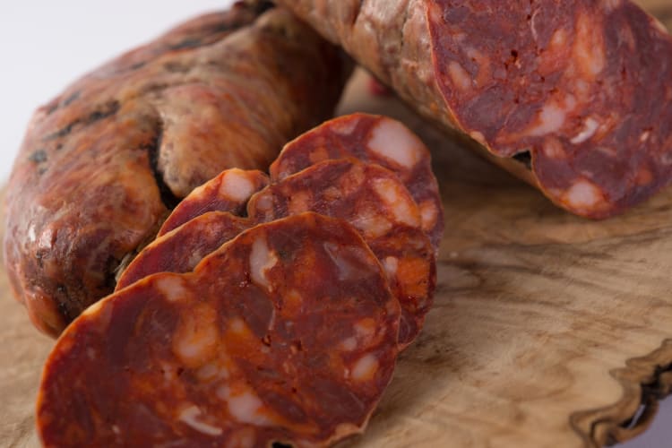 Soppressata is made with coarsely ground lean cuts of pork