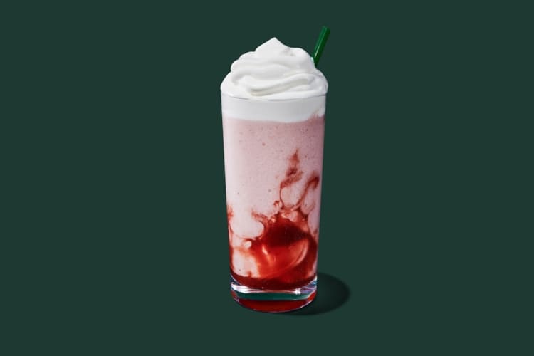 Strawberry Crème Frappuccino is a popular Starbucks drink without caffeine