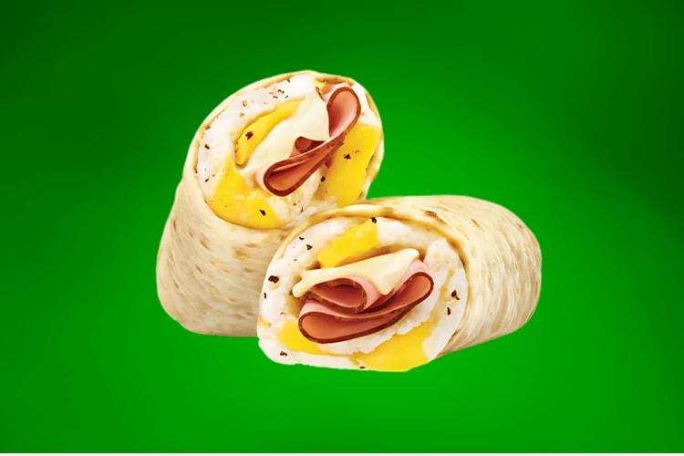 Ham, egg and cheese wrap
