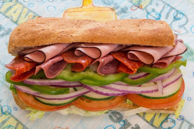 The Ultimate Celebration from the Subway secret menu has loads of meat