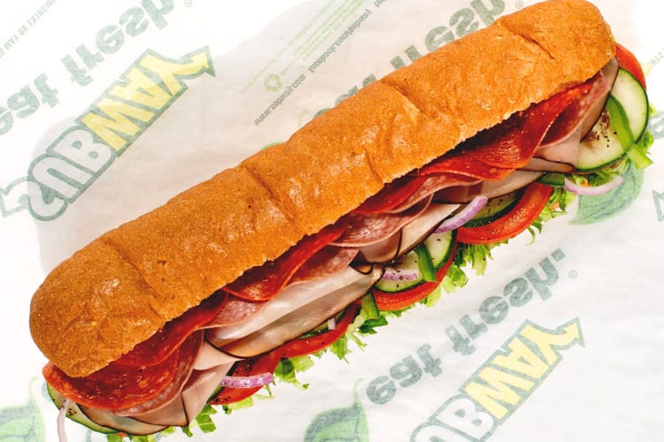The The Footlong B.M.T. is a large Subway secret menu item