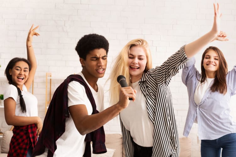 Karaoke is a fun sweet 16th birthday party idea