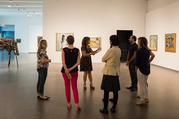 People at the Phoenix Art Museum
