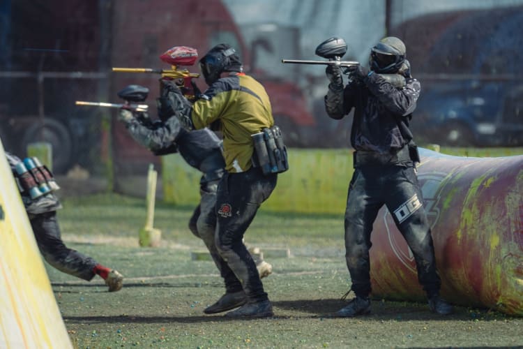 Paintball is a competitive team buildling activity in Phoenix