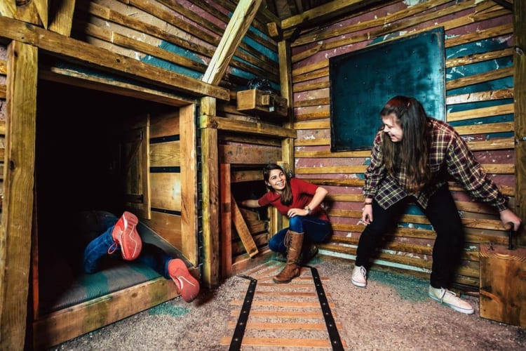 Team playing on a escape room