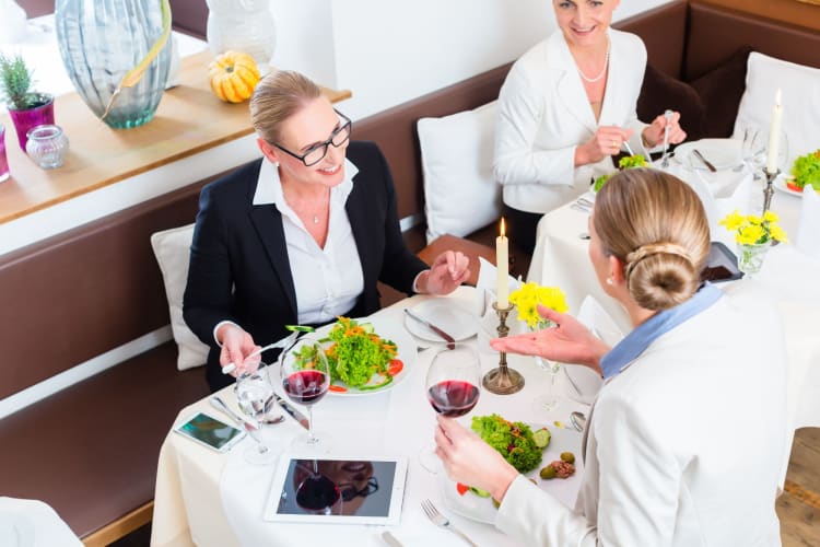 Dining out can be a team building activity in Edinburgh.