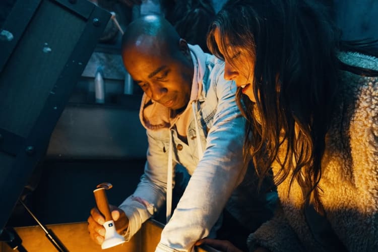 People at a escape room