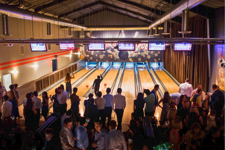 Bowling is a fun team building activity in San Francisco