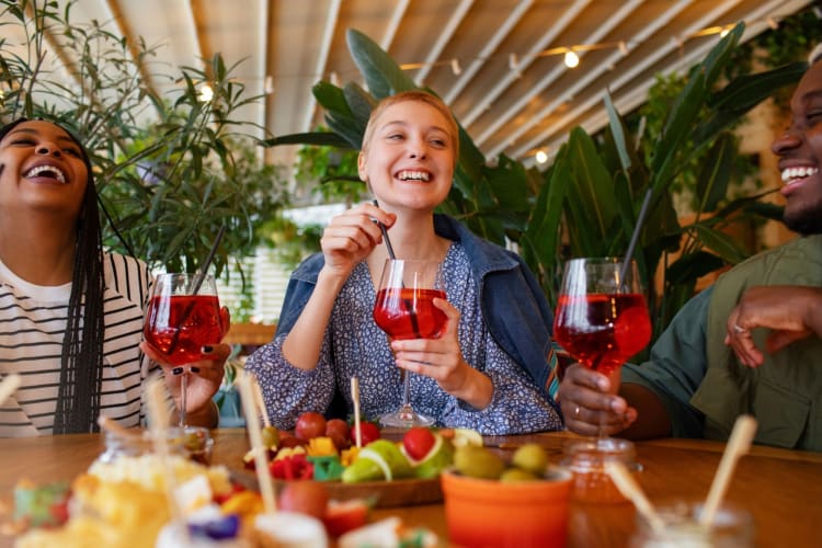 People sharing a meal
