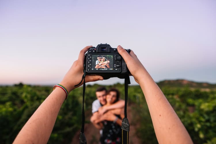 Couple doing a photo shoot