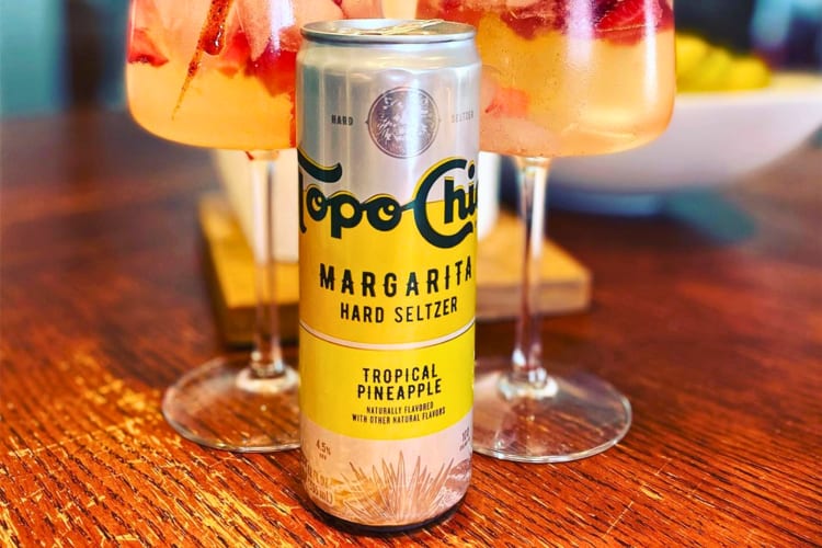 Tropical Pineapple Margarita is a popular Topo Chico flavor