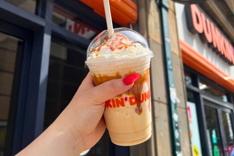 A sugary frozen drink from Dunkin' Donuts.