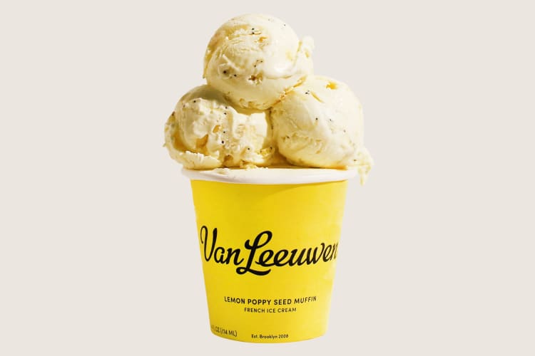 Lemon Poppy Seed Muffin is an original Van Leeuwen ice cream flavor