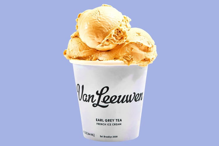 Earl Grey Tea is a popular Van Leeuwen ice cream flavor