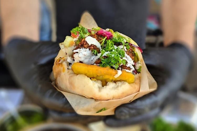 Enjoy a pita pocket at this vegan restaurant in London