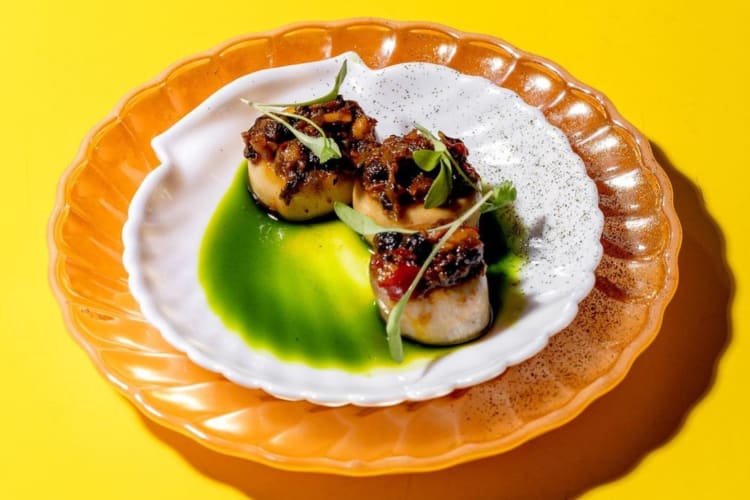 Try some stuffed mushrooms at this vegan restaurant in London