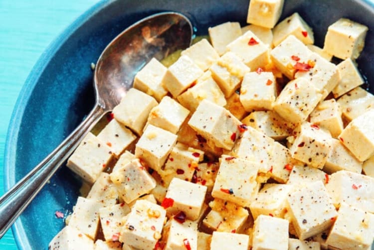 vegan feta cheese are a perfect addition to vegan christmas snack board