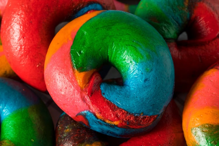 Rainbow bagel is a sweet trat from Wawa's secret menu