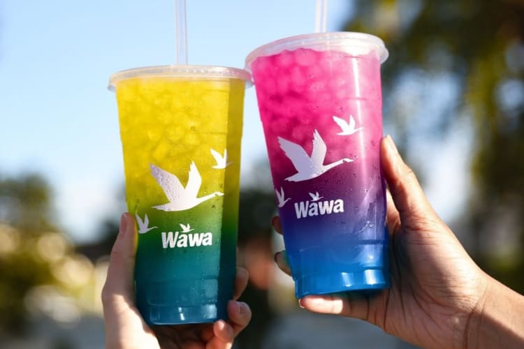 Swedish Flish Blue Splash Lemonade is a sour drink fro Wawa's secret menu