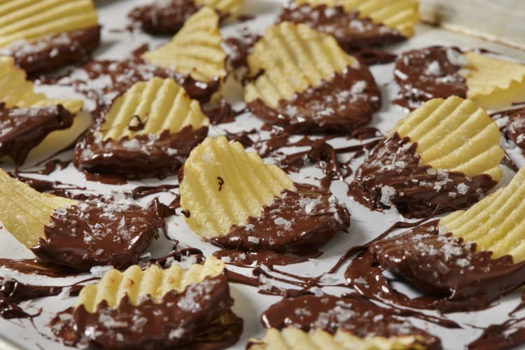 Chocolate and potato chips are a classic weird food combo